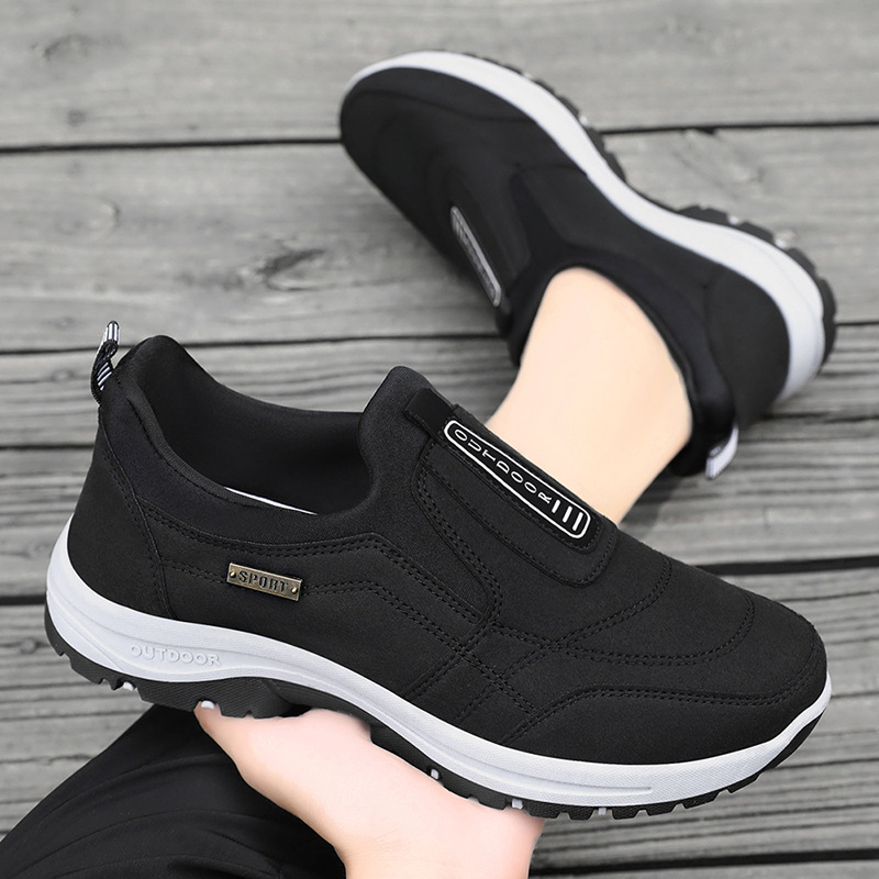 Jinshi Yuan - Men's shoes and sports shoes processing and customization Soft-soled non-stuffy Dad shoes, one-step walking shoes for middle-aged and elderly people details Picture