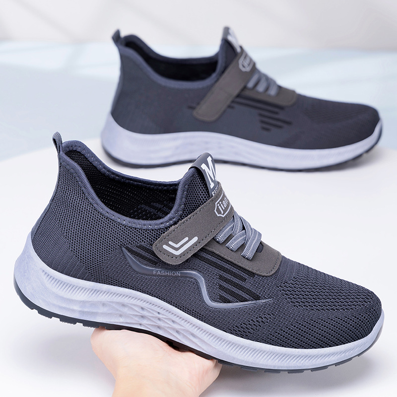 New men's spring single shoes, cross-border bagged Velcro dad shoes, casual breathable running shoes Application Scenario