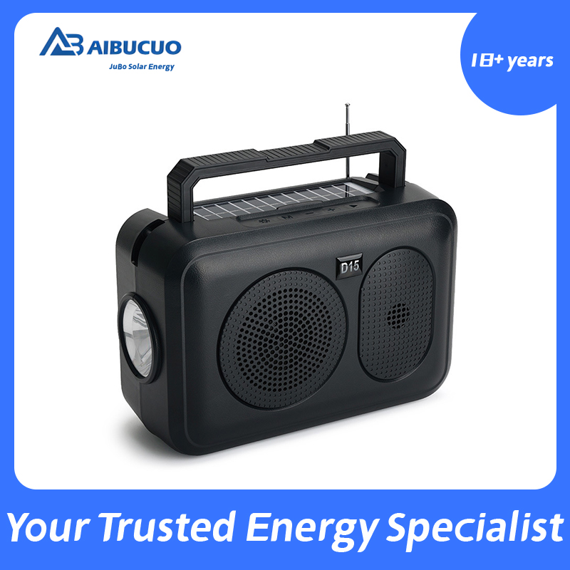 AIBUCUO Jubo's new wireless Bluetooth portable small speaker with flashlight, speaker, phone stand, antenna, radio