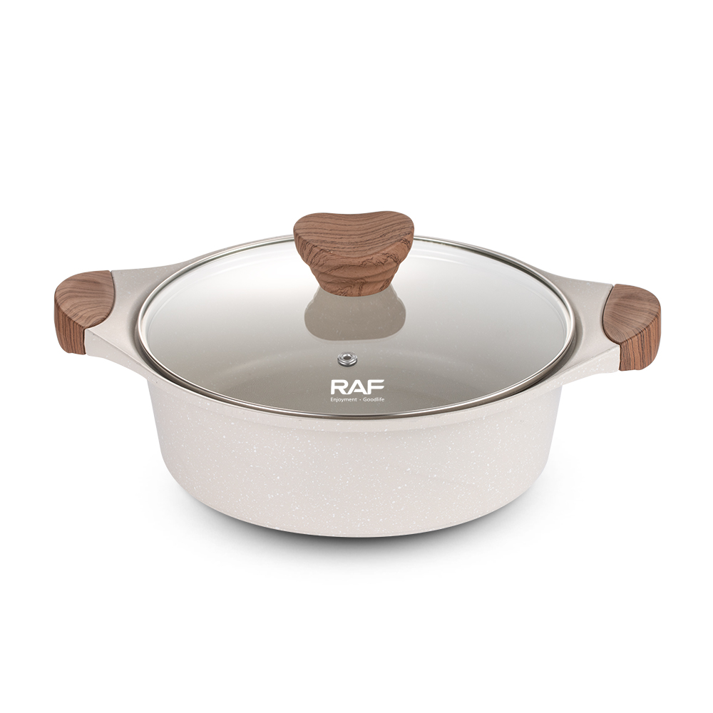 RAF Cross-border household wok cookware set, induction cooker, gas stove, universal non-stick flat-bottomed wok, easy to clean pic 10