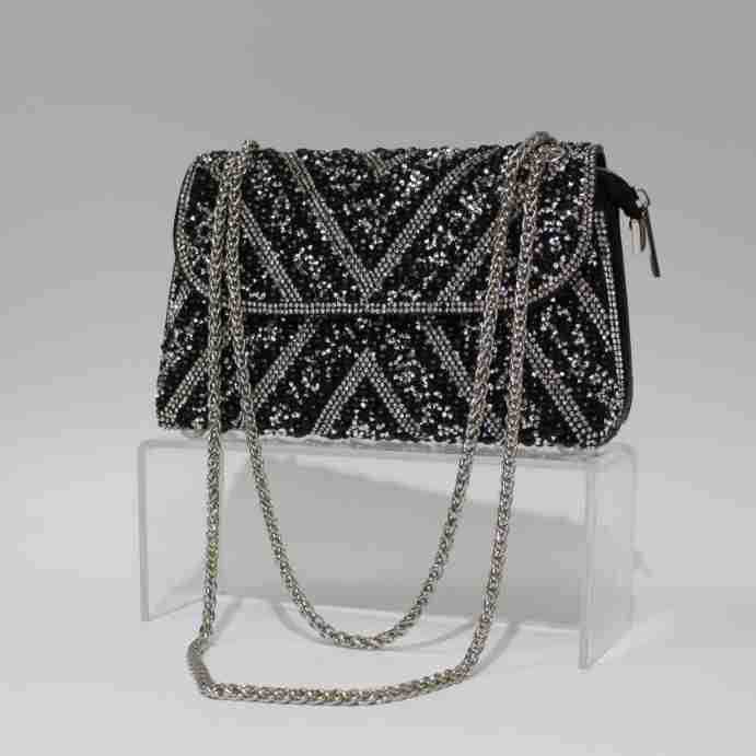 New cross-border full-diamond clutch bag, high-end banquet clutch bag, diamond-encrusted single-shoulder crossbody bag, dinner bag Specification drawing