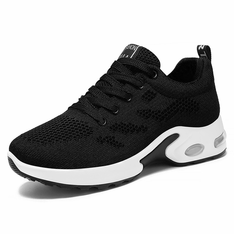 Jinshi Yuan: Cross-border Women's shoes, Grandma Sports Shoes, casual shoes processing and customization, Flying Woven running Shoes, Breathable air-cushioned shoes for women Item Picture