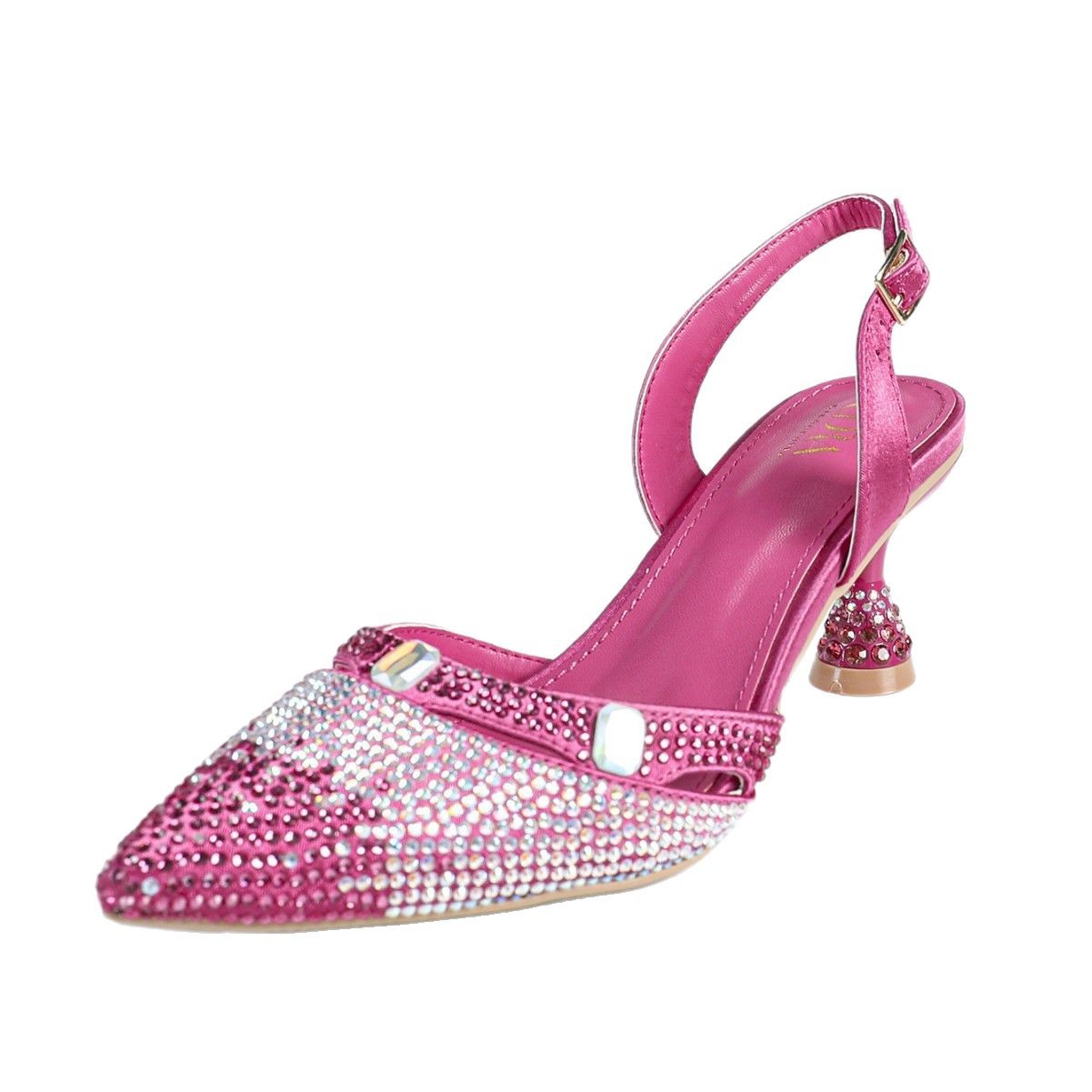 Spring and summer new style pointed-toe shoes, high-end one-strap sandals, shiny banquet fashion high heels, export women's shoes Item Picture