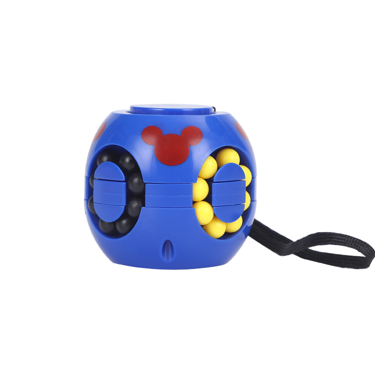 Douyin's same stress-relieving gadget, children's intelligence and brainpower development toy, finger gyroscope, little magic bean, hamburger, Rubik's Cube Item Picture