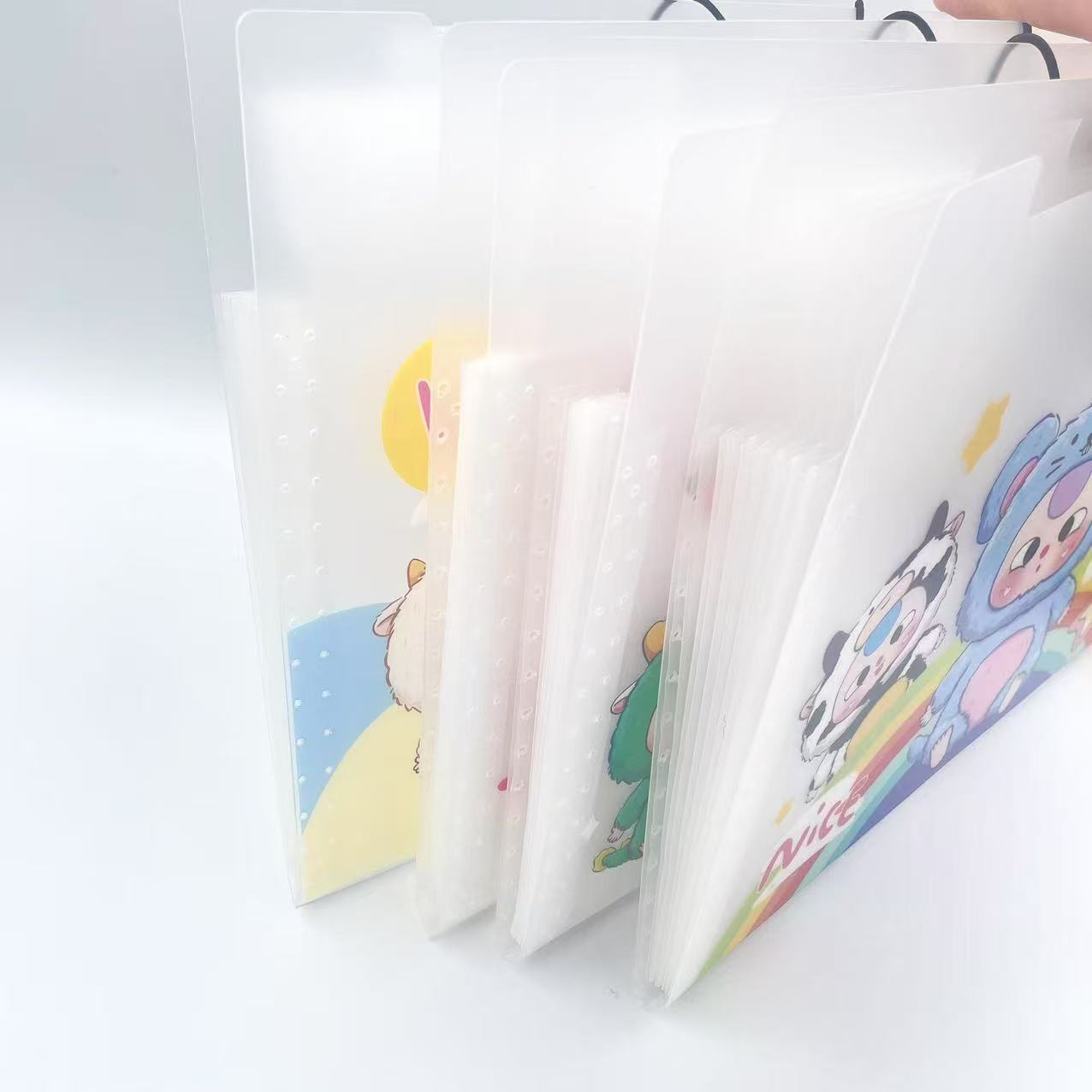 A4 student cartoon printed organ bag, office supplies folder, rope buckle file folder, storage test paper bag pic 4