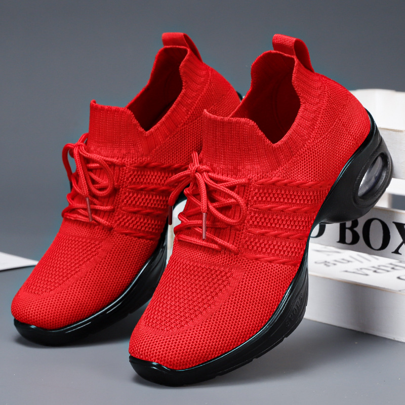 New women's dance shoes, polyurethane thick-soled lightweight square dance shoes, breathable walking shoes for middle-aged and elderly mothers Specification drawing