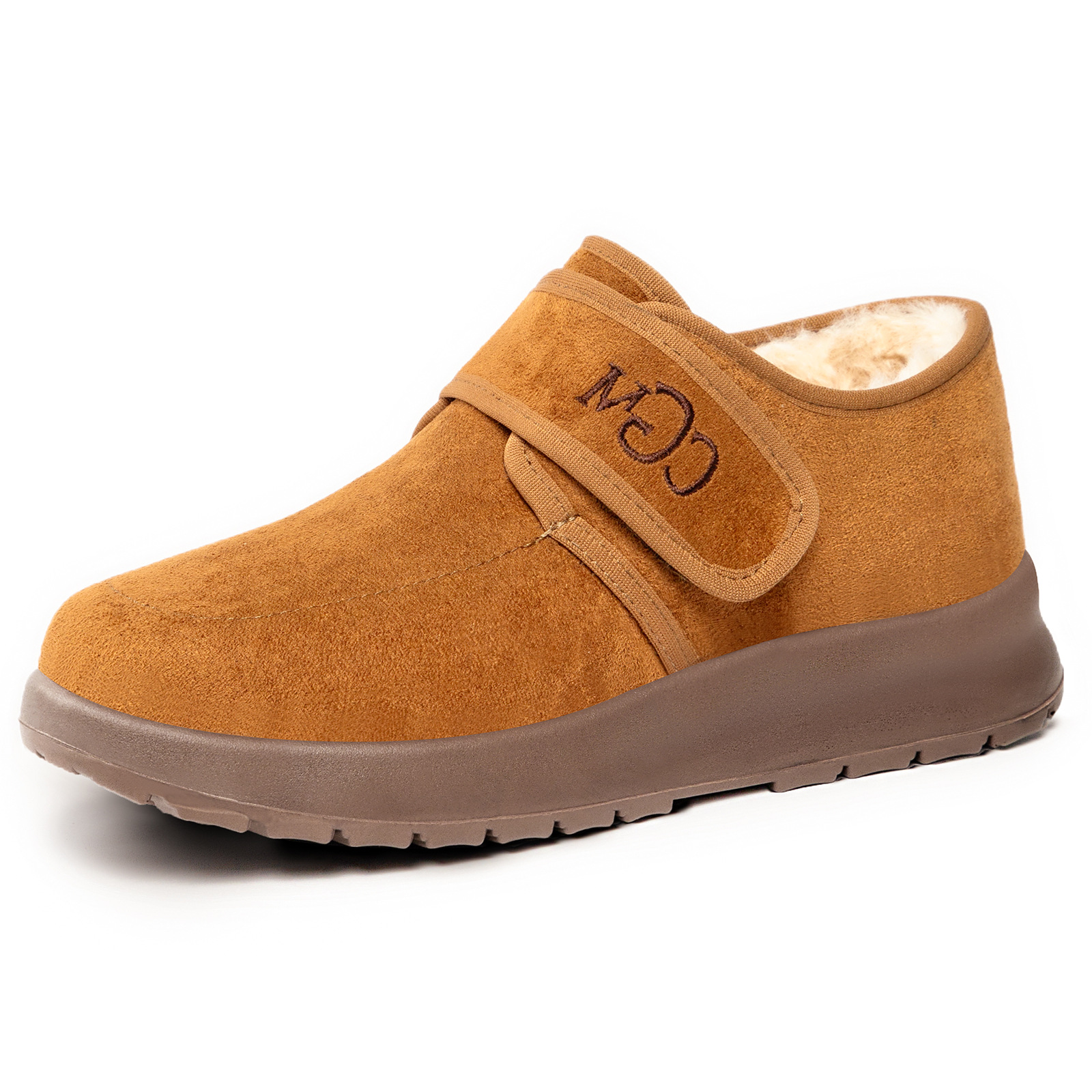 Women's cotton shoes, Velcro snow boots, fleece and thickened Boken shoes, cross-border versatile ankle boots, cold-proof and warm cotton boots Item Picture
