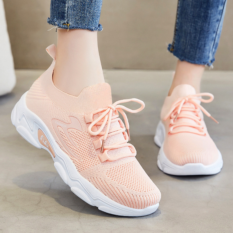 Jinshiyuan - Shoes, women's shoes, breathable sports shoes, fashionable thick-soled running shoes, Fei-woven shallow-mouth mesh shoes, consignment Specification drawing