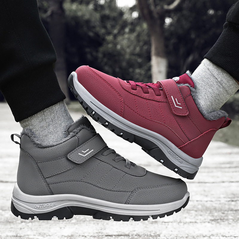 Women's cotton shoes, cross-border large-sized women's boots, cold-proof and warm snow boots, fleece and thickened short boots, men's and women's same style cotton boots Application Scenario