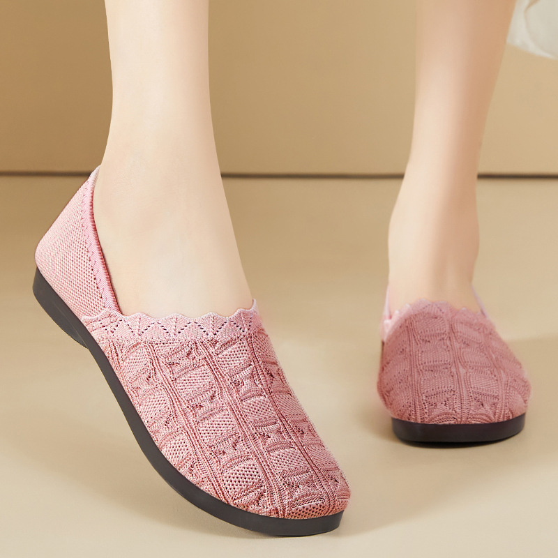 Women's casual shoes, one-step mom shoes, summer new style versatile lazy shoes, light, comfortable and not tiring to the feet, women's single shoes Specification drawing