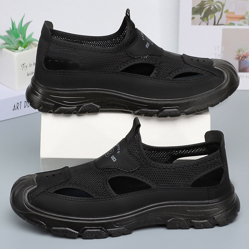 Jinshi Yuan - Men's casual shoes processing and customization, breathable mesh shoes, non-smelly feet, flying woven shoes, comfortable dad shoes Application Scenario