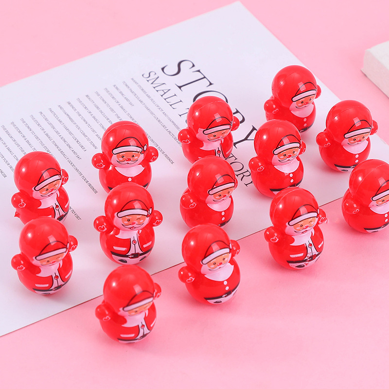 Douyin's same style cartoon mini Santa, astronaut untoppleable toy, children's educational desktop gift details Picture