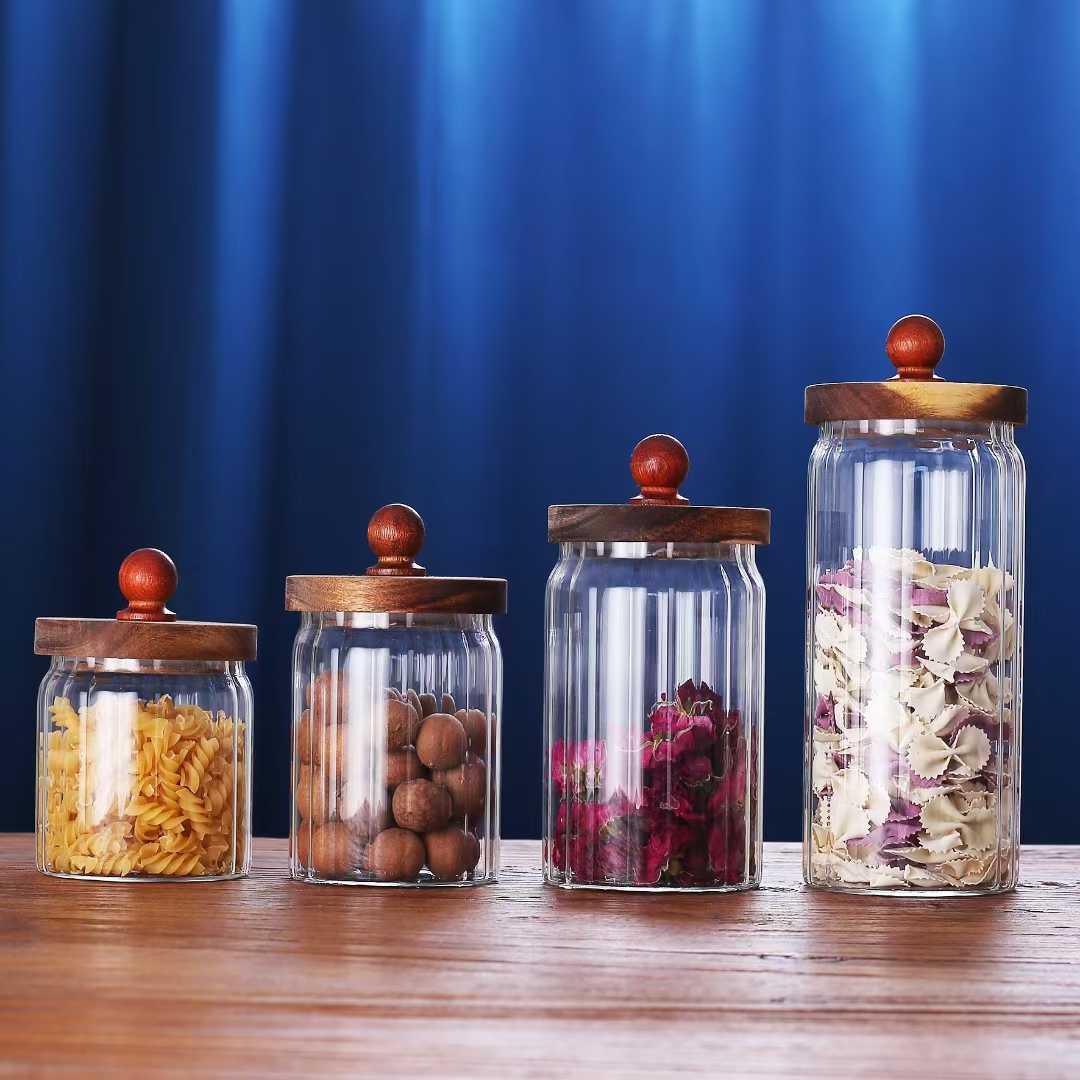 燃料罐/糖果/玻璃收纳罐/收纳密封盒塑料/食品级密封圈白底实物图