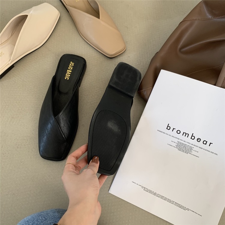 The 2024 new summer half-drag women's shoes with flip-flops, fashionable mules, and trendy cool flip-flops on Instagram Application Scenario
