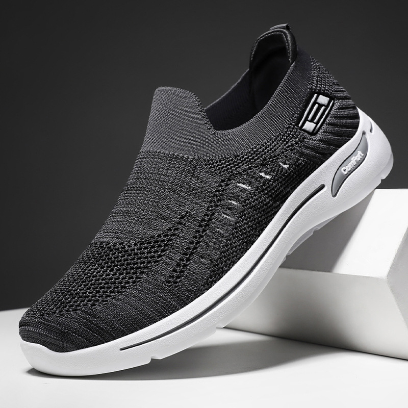 Men's shoes, casual shoes, unisex, breathable, senior shoes, walking shoes, soft-soled, not tiring to the feet, single shoes, cloth shoes full figure
