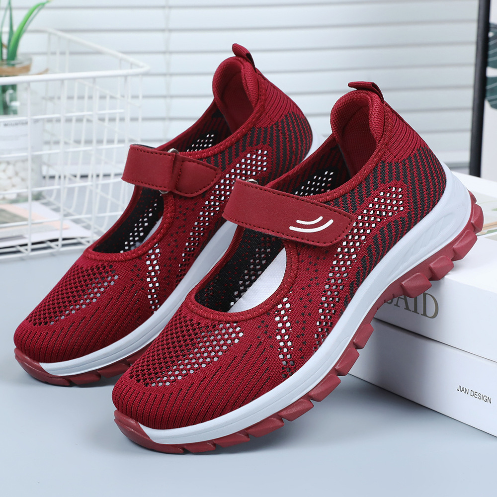 Jinshi Yuan - Women's casual shoes processing and customization Soft-soled shoes for middle-aged and elderly mothers, lightweight Velcro shoes for the elderly details Picture