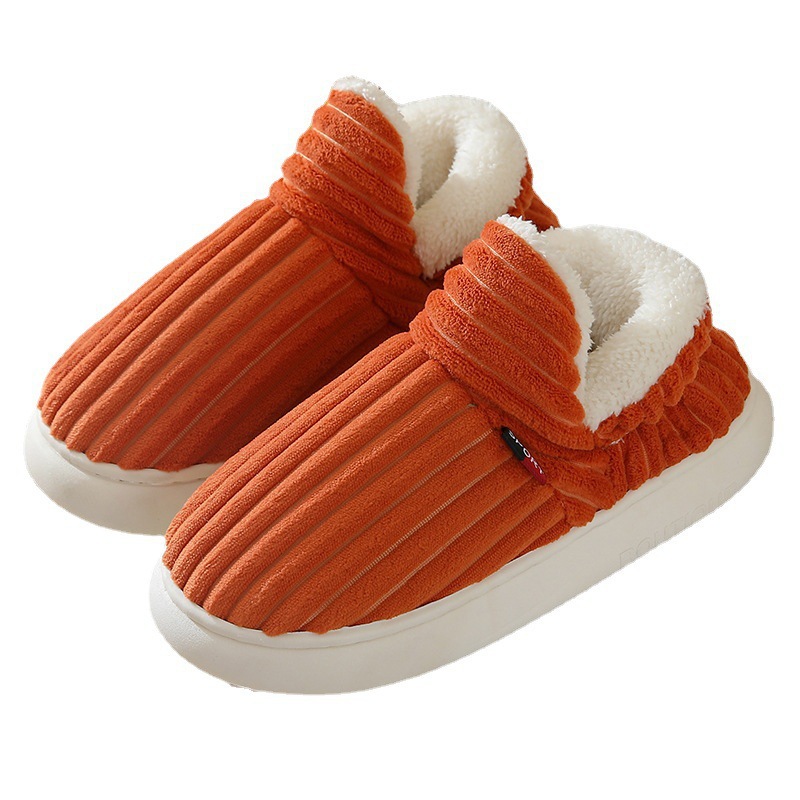 Jinshi Yuan - Women's cotton shoes processing and customization, fleece and thickened cotton boots, versatile women's boots with one foot, warm ankle boots Item Picture