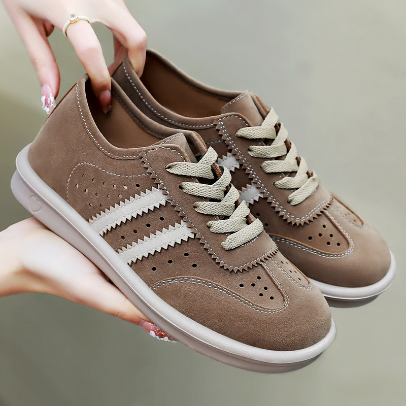 Soft-soled, comfortable and casual shoes for women, breathable and not stuffy, single shoes, retro and versatile, Forrest Gump shoes, women's board shoes details Picture