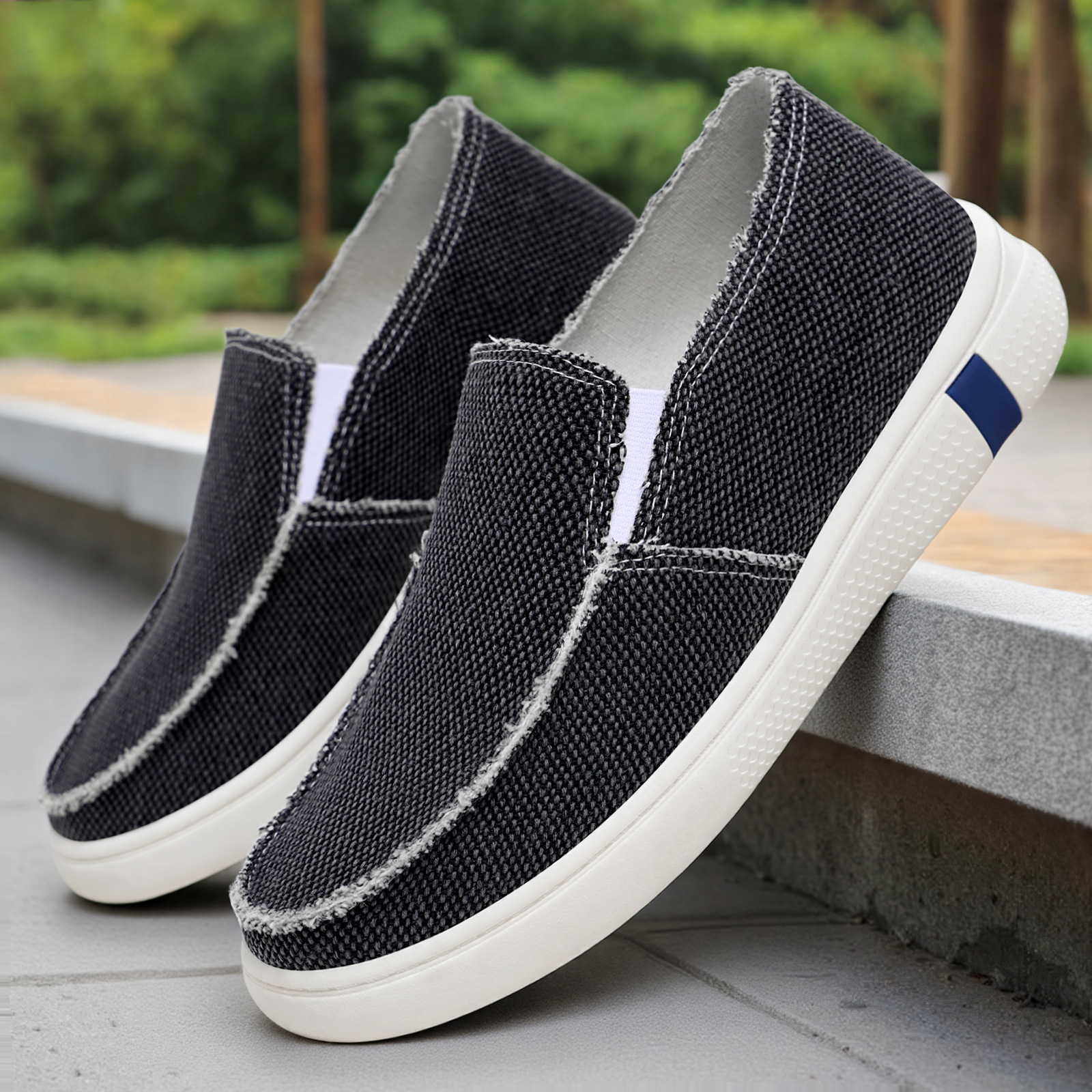 Men's casual shoes, breathable single shoes, old Beijing cloth shoes, large-sized men's shoes, versatile canvas shoes details Picture