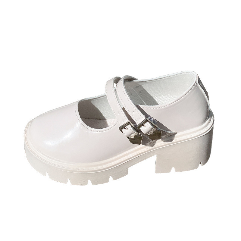 Mary Jane Shoes Women's 2025 Summer New round toe, thick-soled, thick heel, one-strap single shoe, fashionable and versatile high heels Item Picture