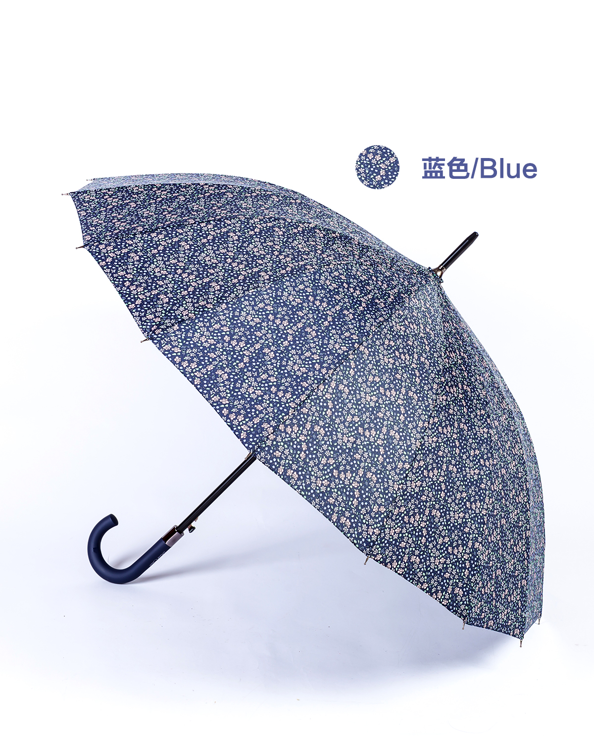 星宝伞190T小碎花长伞一键开伞现货批发详情13
