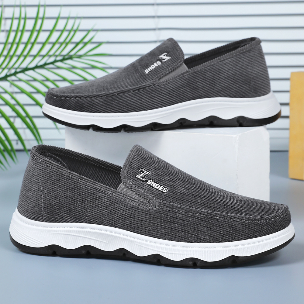 Men's shoes, old Beijing cloth shoes, breathable single shoes, casual shoes for one foot, versatile men's shoes, soft soles, comfortable flying woven shoes full figure