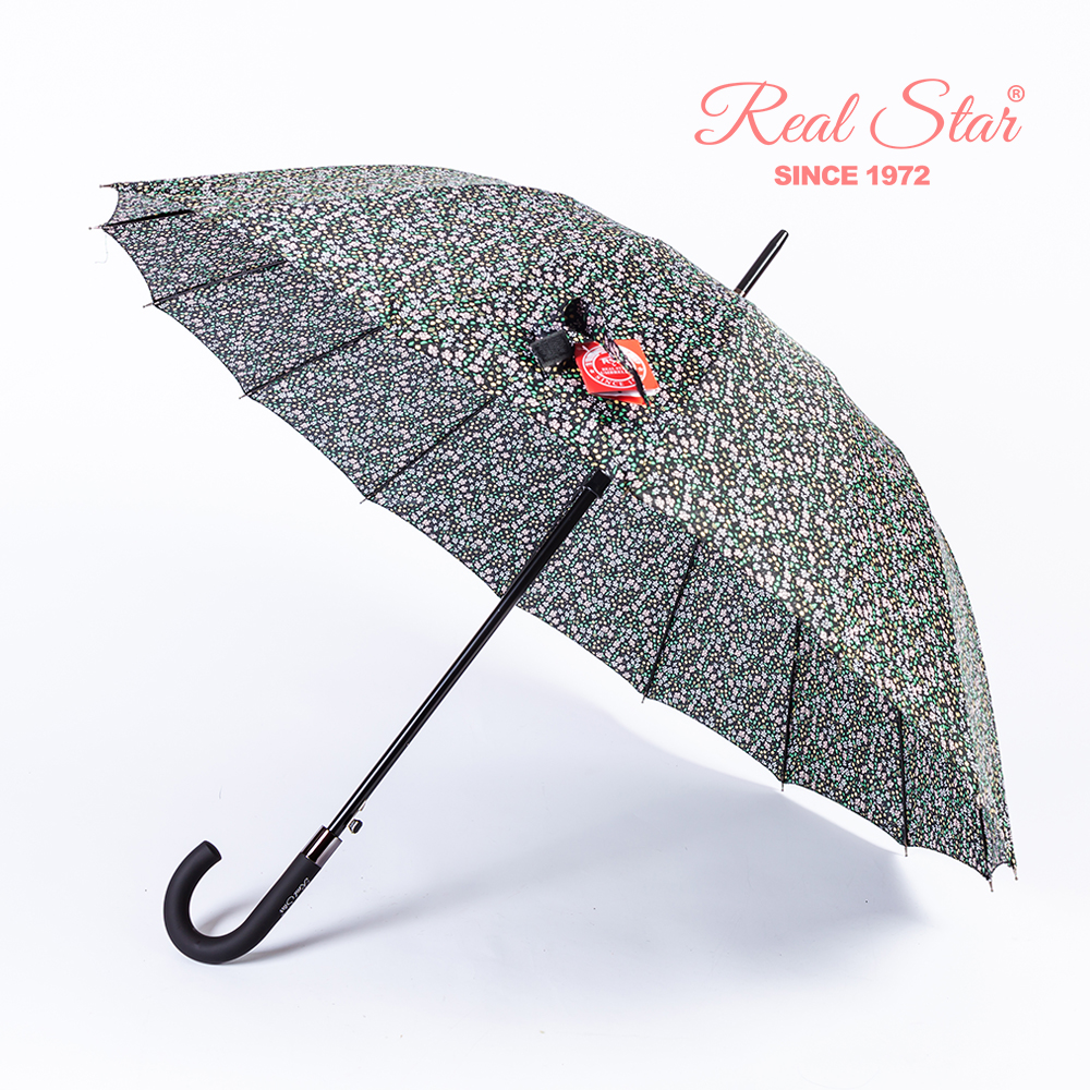 星宝伞190T小碎花长伞一键开伞现货批发产品图