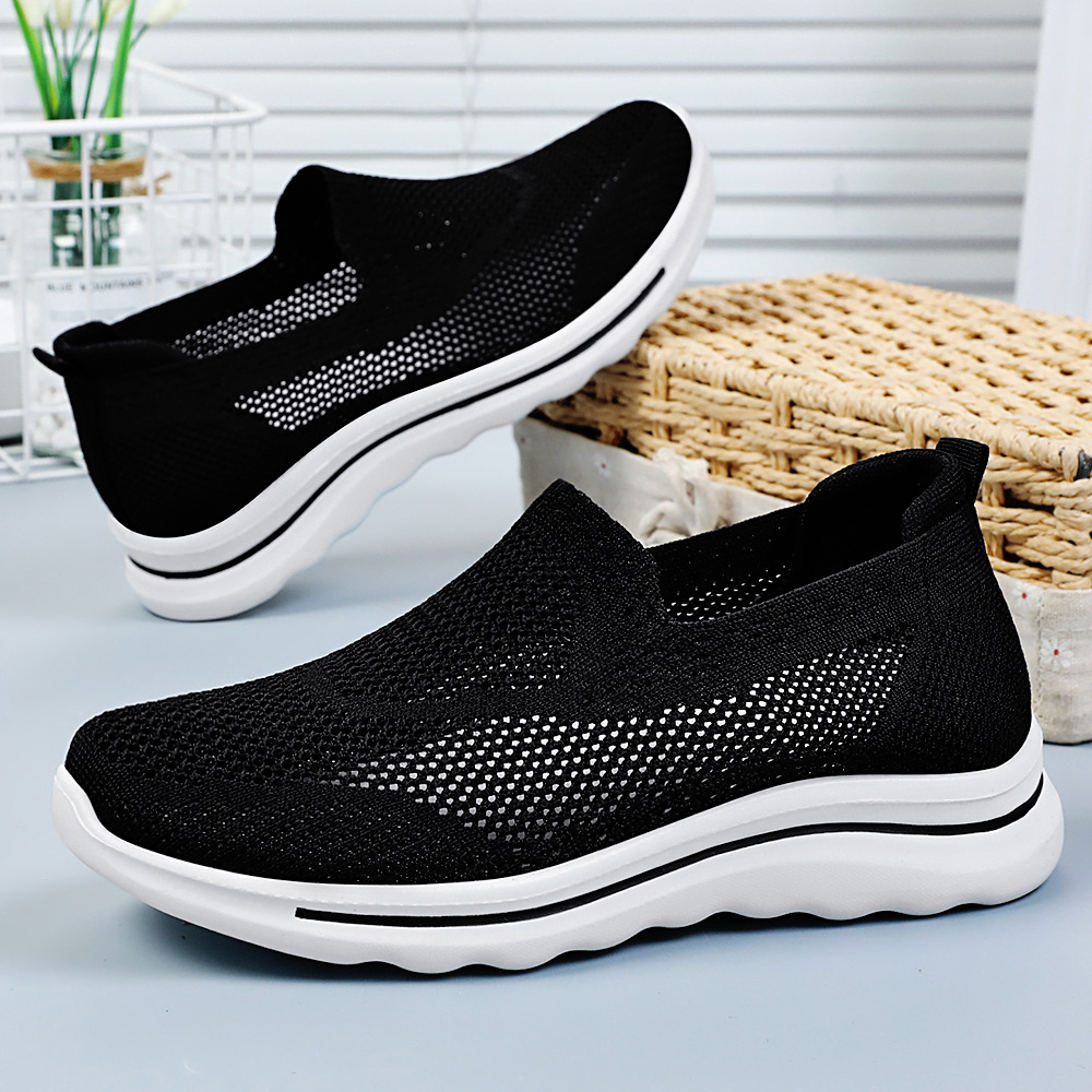 Factory direct sales of women's shoes, spring casual shoes for the middle-aged and elderly, breathable, lightweight, soft-soled and wear-resistant. Wholesale shoes for mothers and the elderly Specification drawing