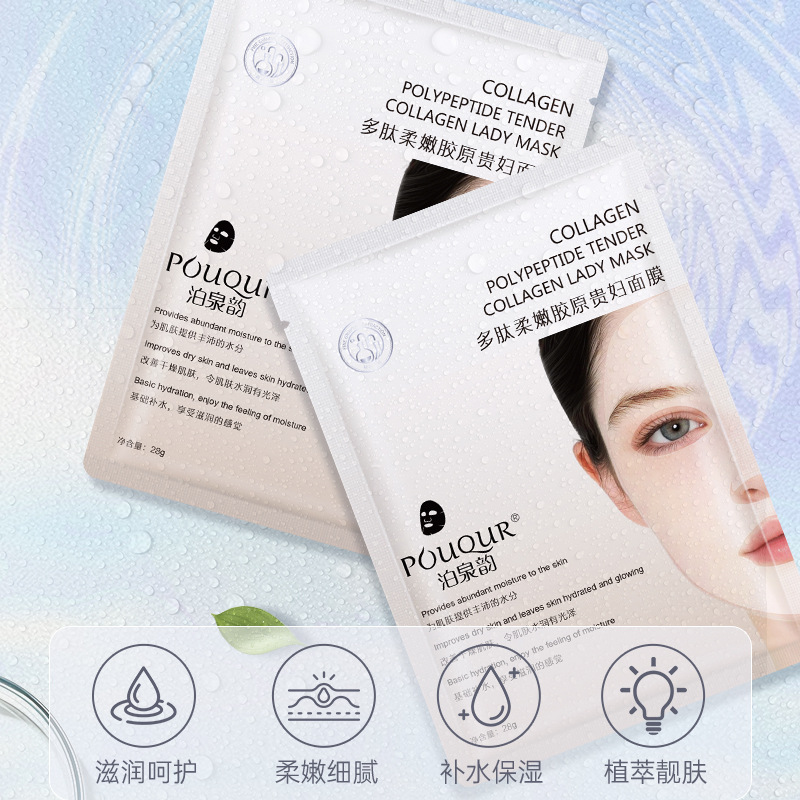 Wholesale of Boquanyun Peptide Softening Collagen Noblewoman Mask for Hydrating, Moisturizing, Nourishing and Softening the skin to Reduce fine lines Application Scenario