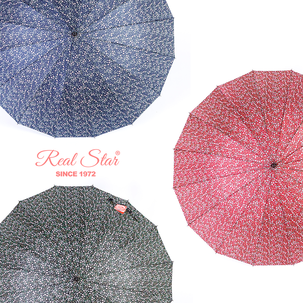 星宝伞190T小碎花长伞一键开伞现货批发