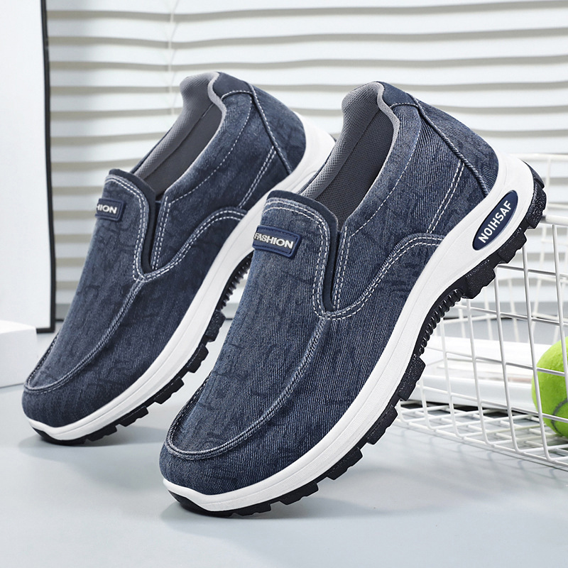 Jinshiyuan - New men's shoes, thick-soled casual shoes, one-foot single shoes, walking casual shoes, soft-soled dad shoes Specification drawing