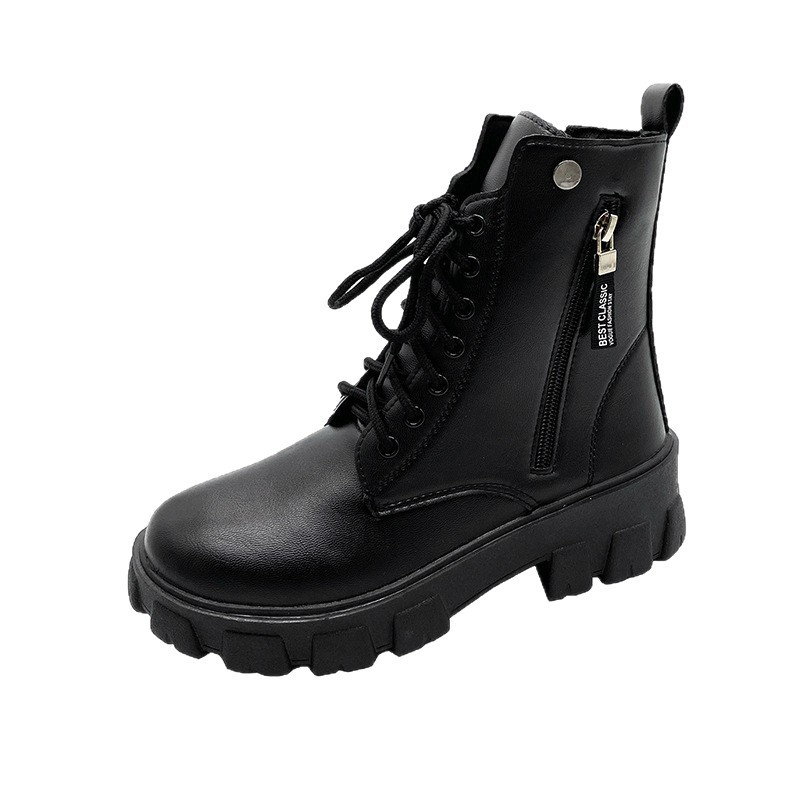 Martin Boots Women's Shoes 2025 New Korean style fashion autumn and winter high-top women's boots high-heeled mid-calf boots Item Picture
