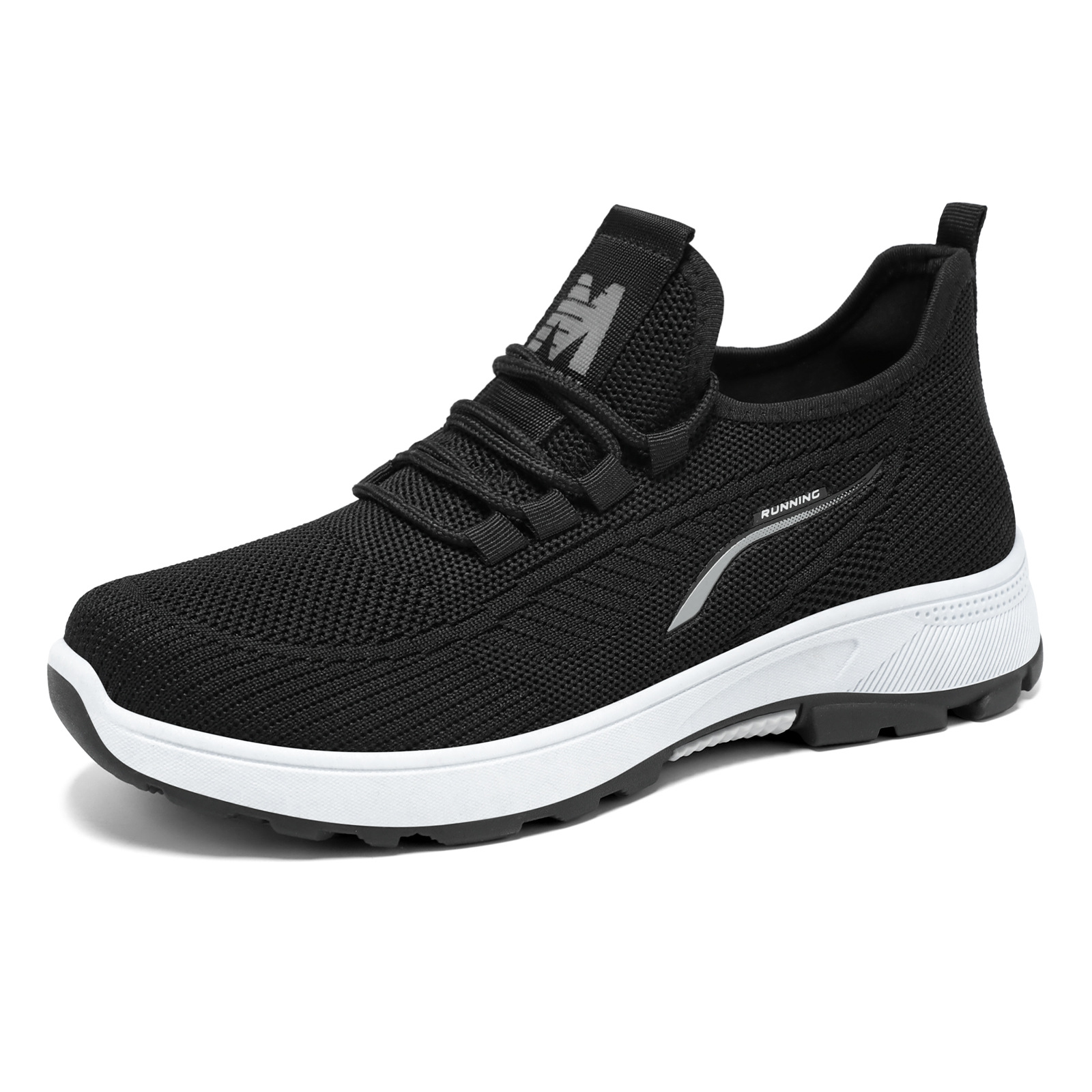 Men's sports shoes, flying weaving running shoes, breathable and non-smelly feet, mesh shoes, soft-soled and comfortable men's shoes, versatile men's single shoes Item Picture