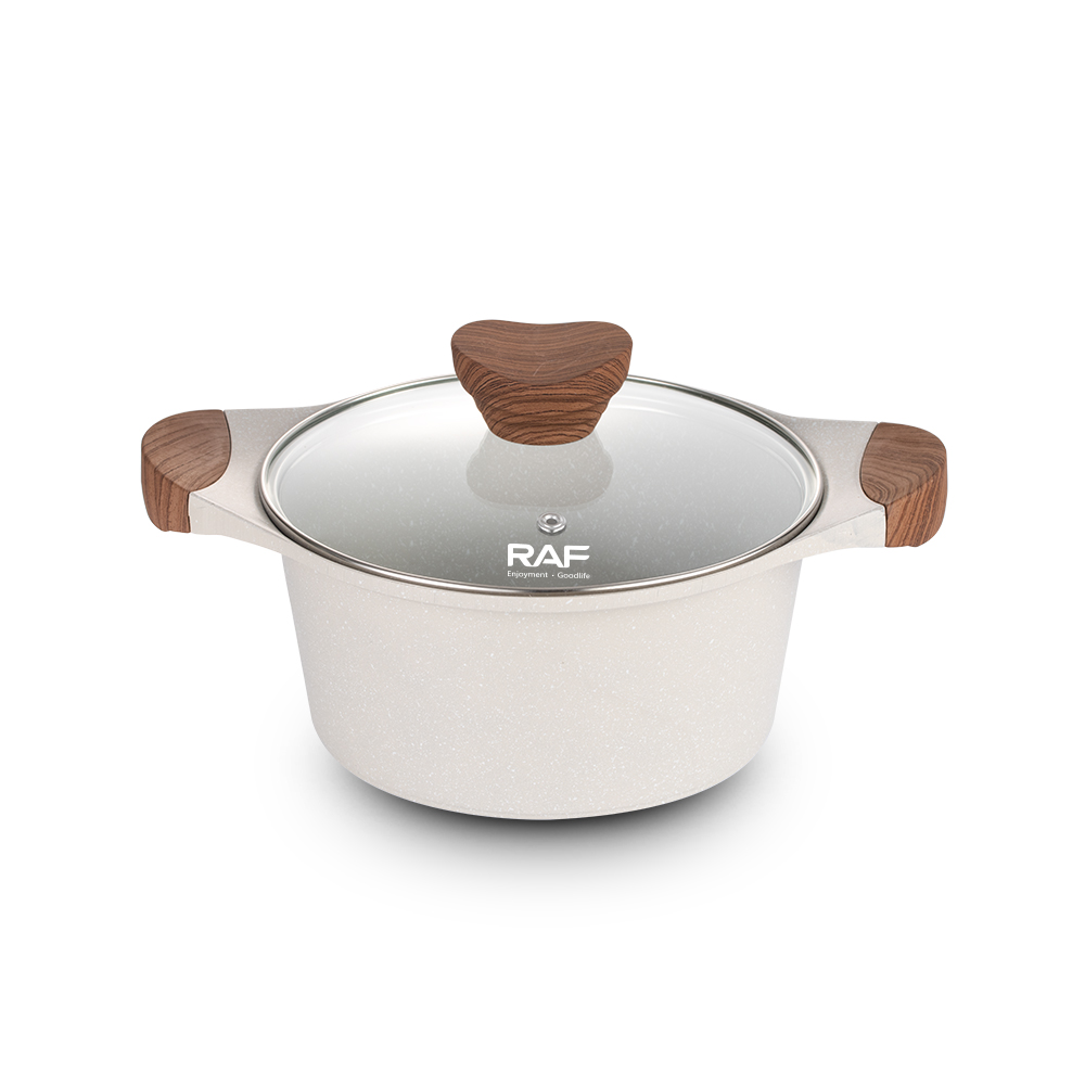 RAF Cross-border household wok cookware set, induction cooker, gas stove, universal non-stick flat-bottomed wok, easy to clean pic 9