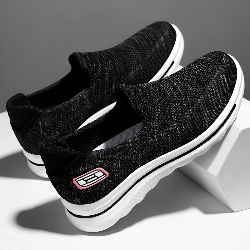 Jinshi Yuan: Women's shoes, shallow opening casual shoes, one-step mom shoes, Couple styles, Breathable and comfortable mesh shoes Specification drawing