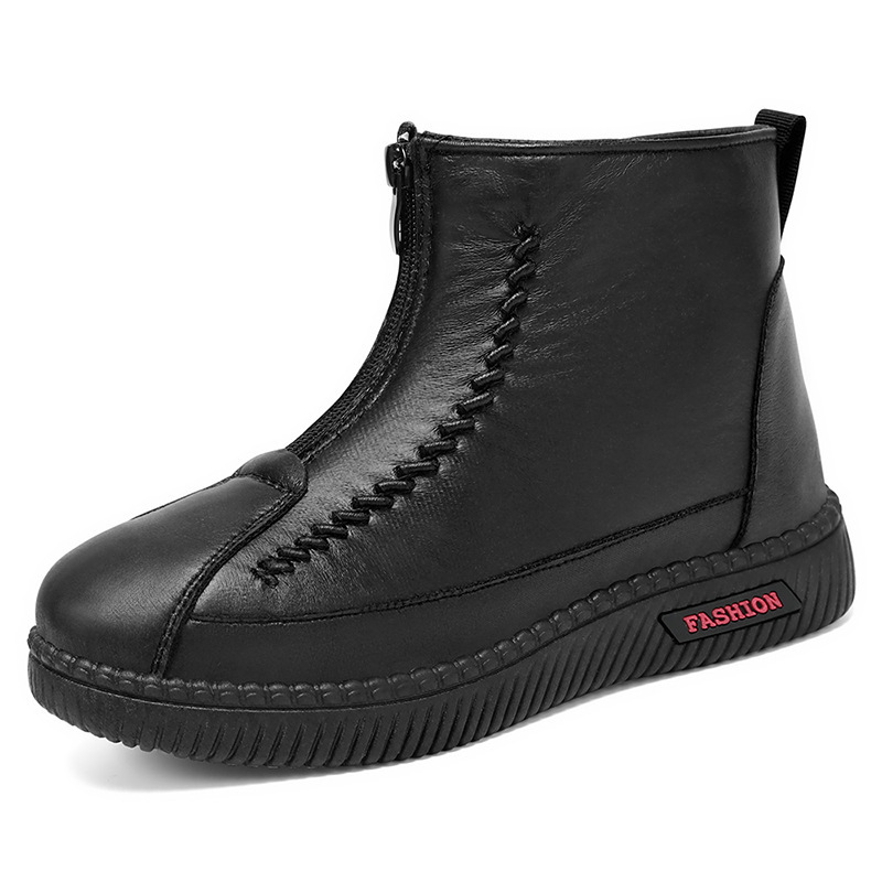 Wholesale of thickened and warm winter cotton boots for women, soft-soled cotton shoes for middle-aged and elderly people, and outdoor snow boots Item Picture