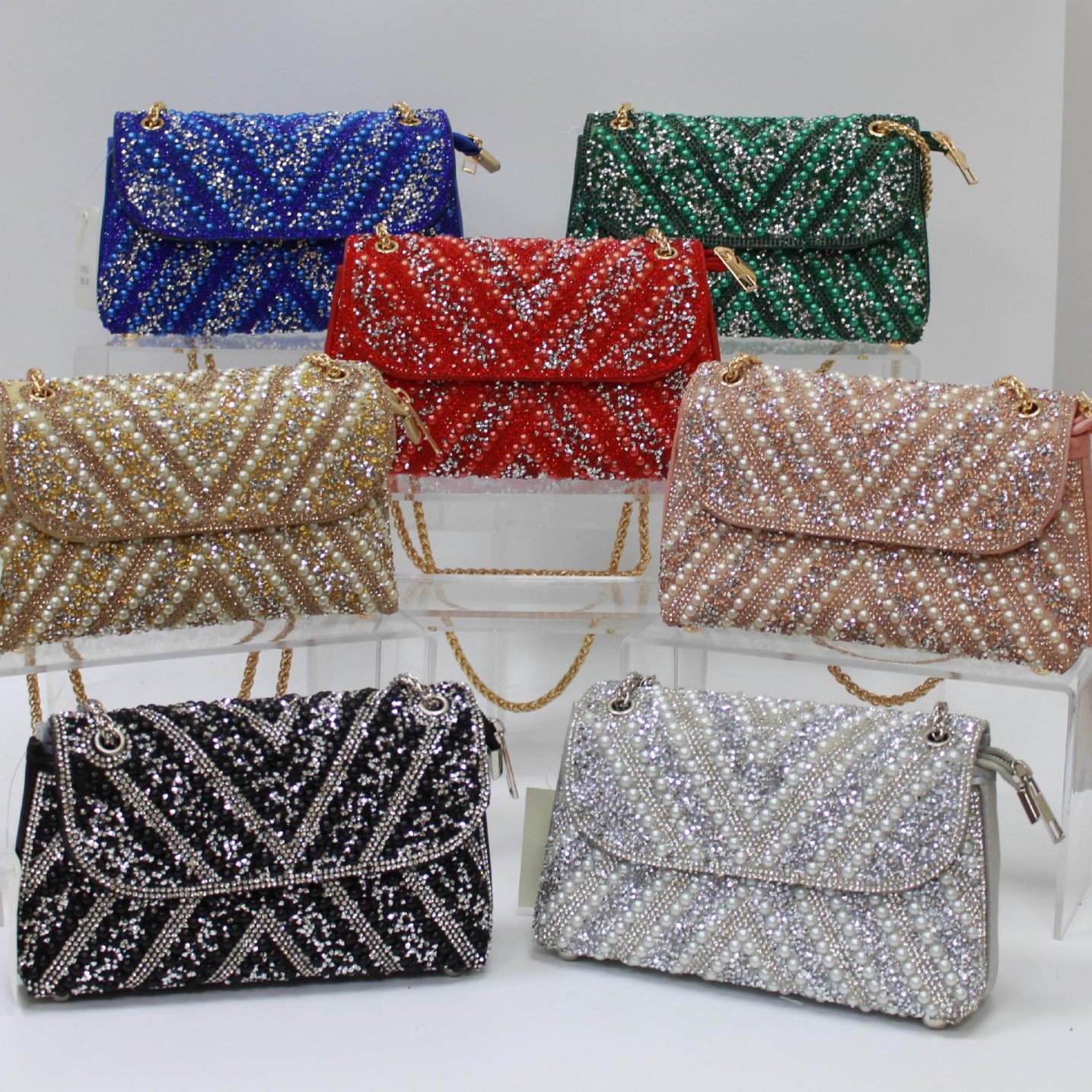 New cross-border full-diamond clutch bag, high-end banquet clutch bag, diamond-encrusted single-shoulder crossbody bag, dinner bag details Picture