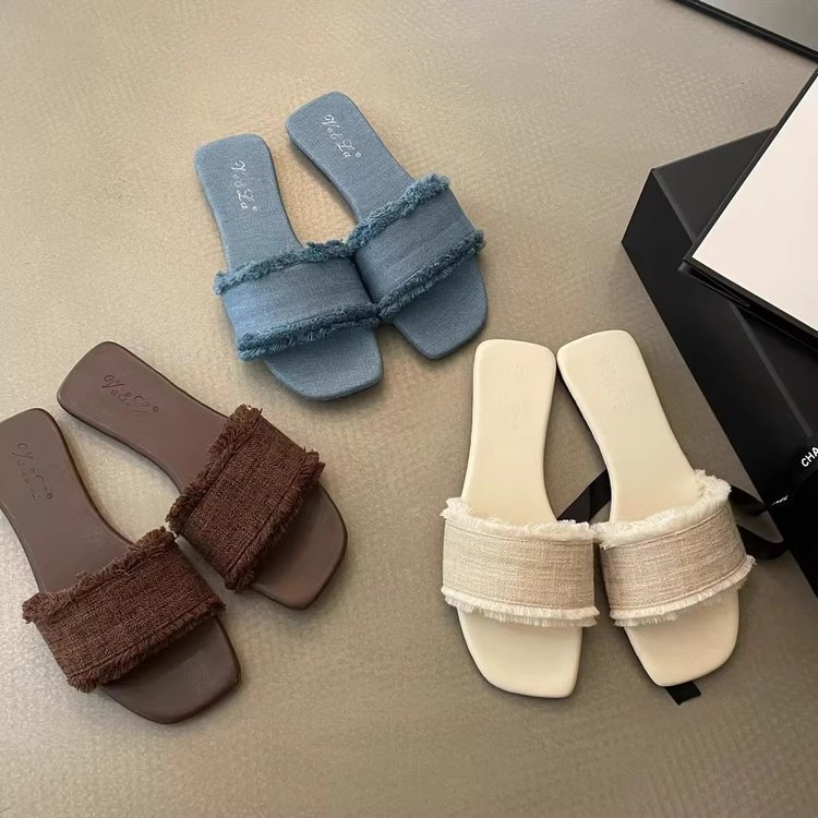 Fairy-like summer retro style, cross-belt Roman shoes, beach shoes, soft-soled open-toe one-shoulder strap sandals for women details Picture