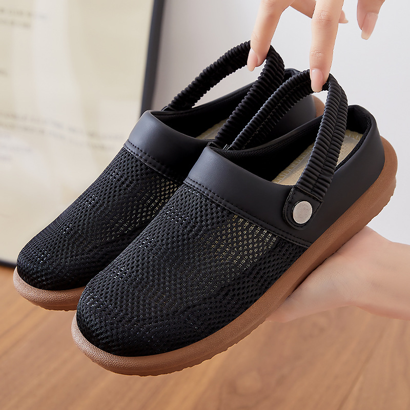 Jinshi Yuan - Women's Casual shoes Processing and customization, Women's shoes woven breathable sandals, one-step versatile women's single shoes details Picture