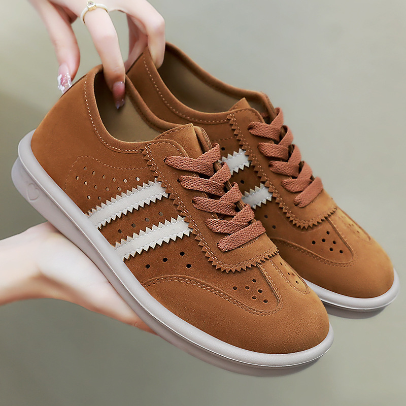 Soft-soled, comfortable and casual shoes for women, breathable and not stuffy, single shoes, retro and versatile, Forrest Gump shoes, women's board shoes full figure