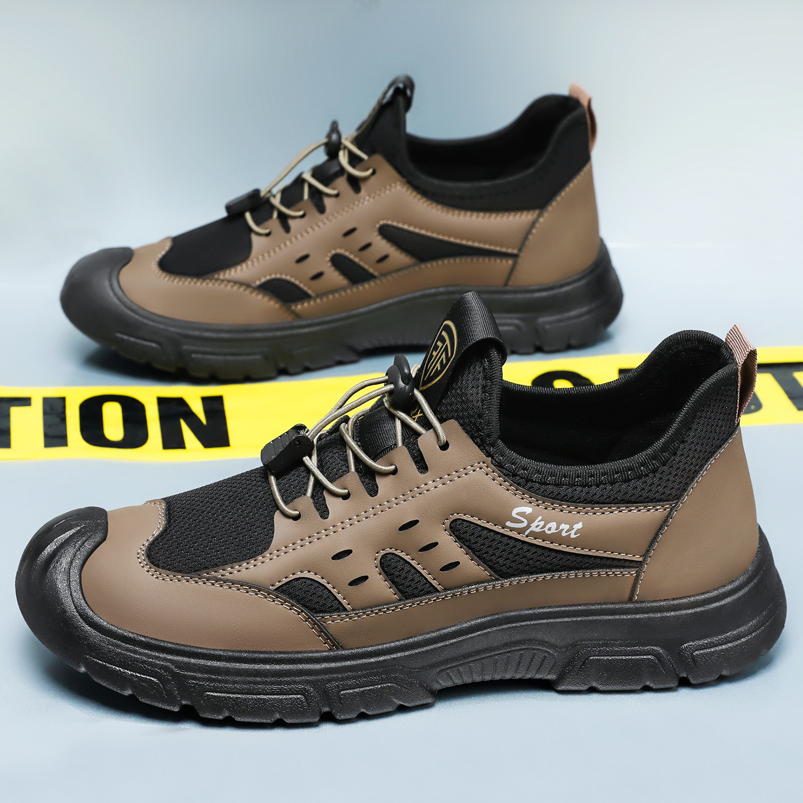 Men's casual shoes, outdoor hiking shoes, breathable and non-smelly feet, mesh shoes, versatile men's shoes, soft-soled and comfortable dad shoes full figure