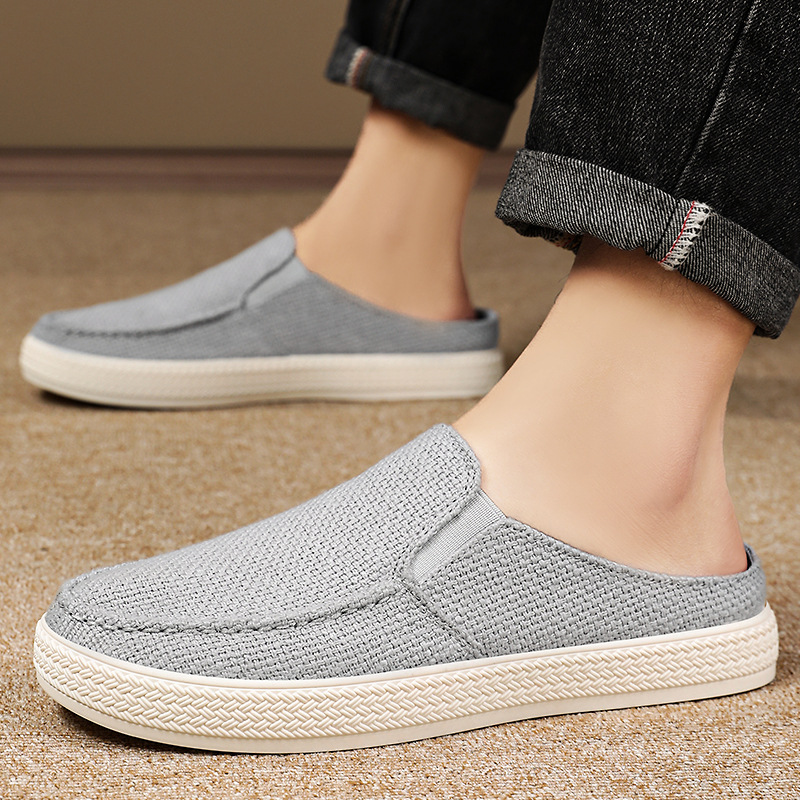 Jinshiyuan - Men's casual shoes processing and customization, old Beijing-style cloth shoes, half-slipper breathable men's single shoes Application Scenario