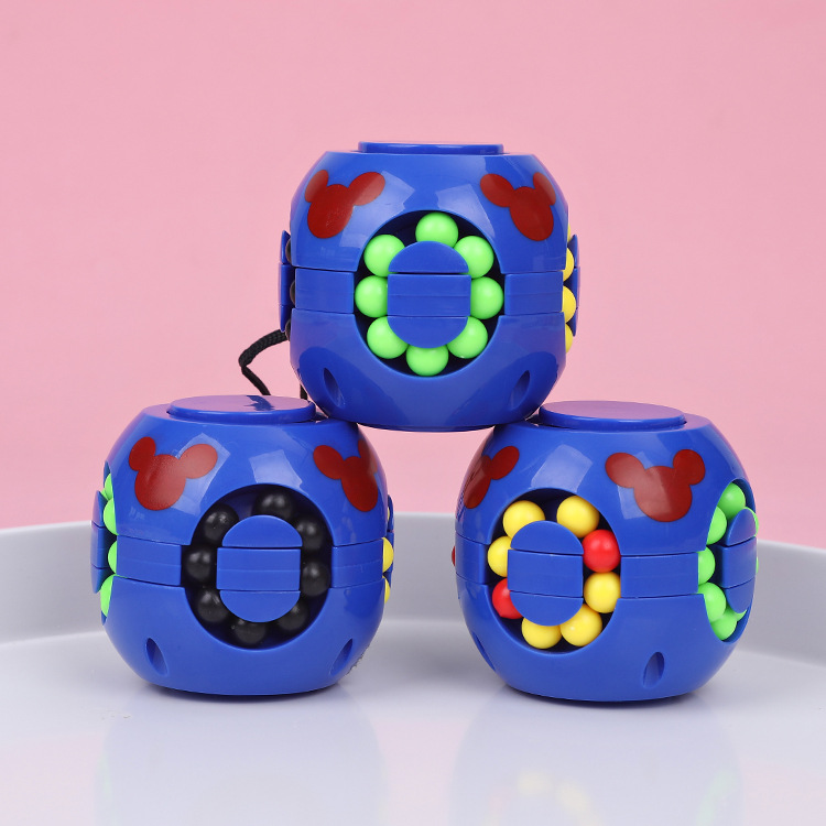 Douyin's same stress-relieving gadget, children's intelligence and brainpower development toy, finger gyroscope, little magic bean, hamburger, Rubik's Cube Specification drawing