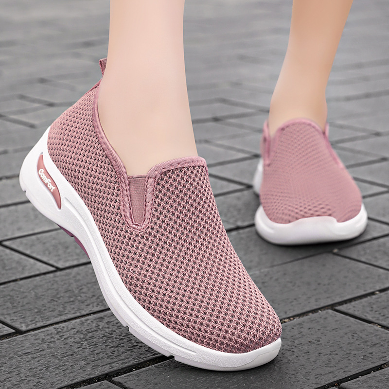 Old Beijing cloth shoes, women's shoes, casual shoes, summer flying woven shoes, soft-soled breathable mesh shoes, comfortable mom shoes Specification drawing