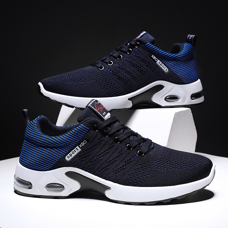 Jinshi Yuan - Men's shoes and sports shoes processing and customization: Breathable mesh shoes, non-smelly feet, flying woven shoes, soft-soled running shoes details Picture