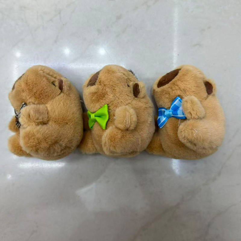小熊公仔玩偶钥匙扣/星星人/卡皮巴拉/毛绒玩具小挂件/吱吱叫产品图