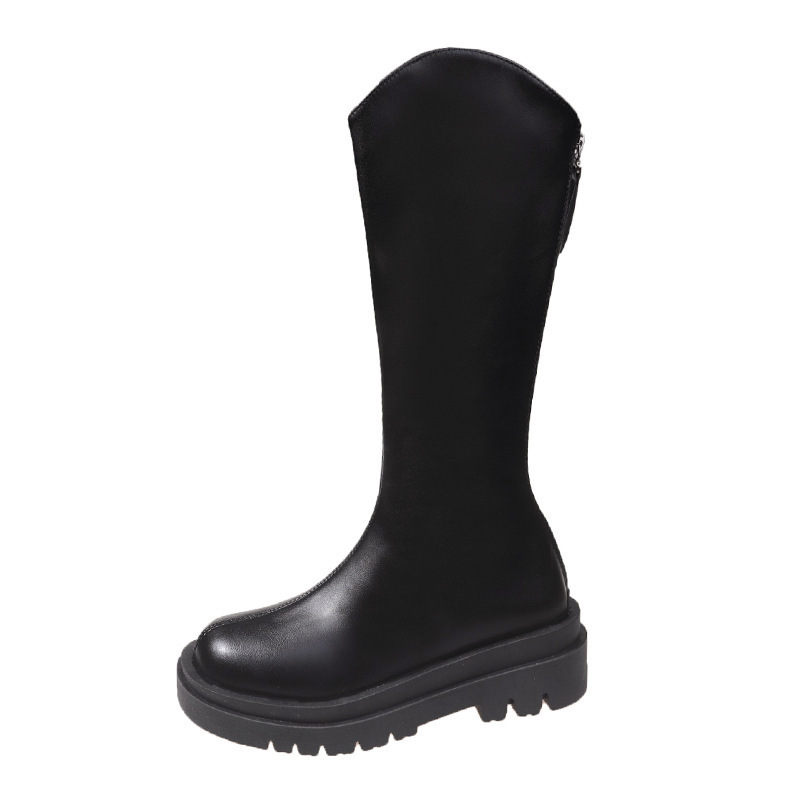 For petite women, the new autumn and winter 2024 knight boots with fleece for slimming are perfect for children. Korean style trend Item Picture