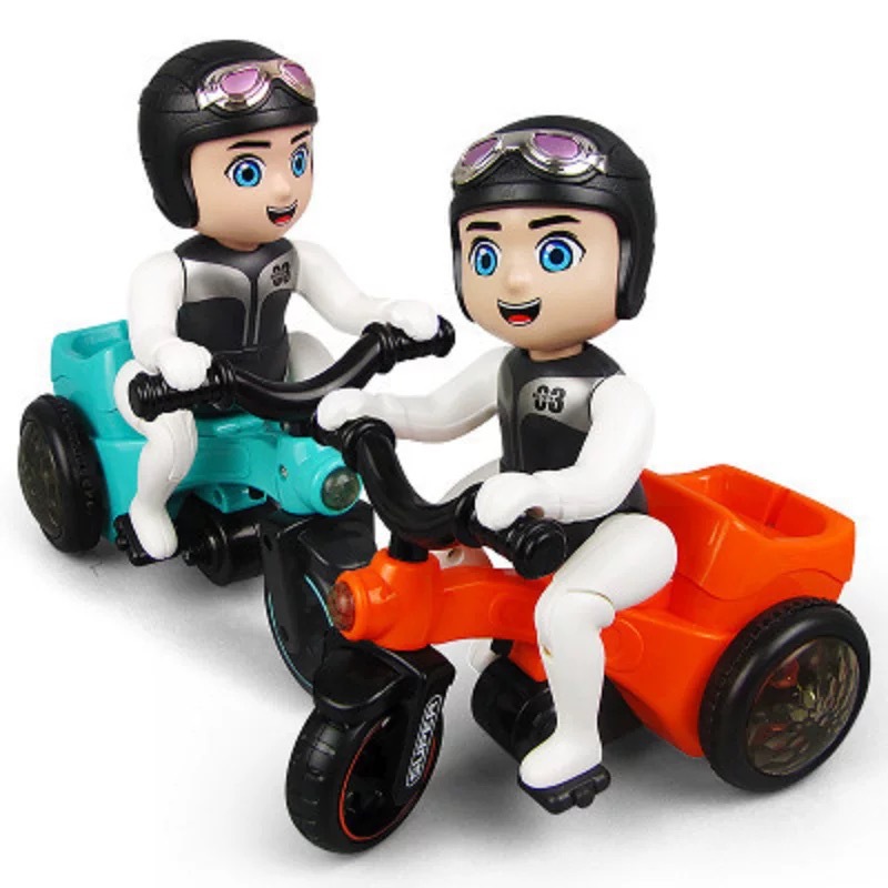 Cross-border bestseller: Rolling stunt electric tricycle, children's and babies' electric toy, music, light, rotating boy Application Scenario
