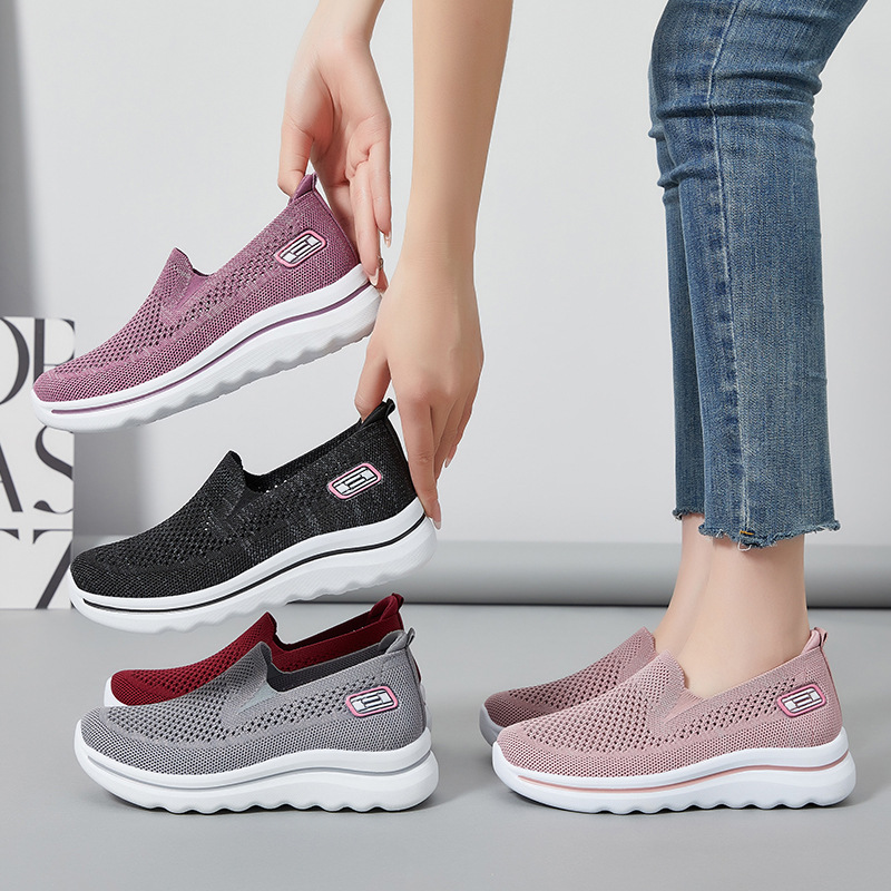 Shoes for Women 2025 Summer Source manufacturer: Polyurethane lightweight flat couple shoes for middle-aged and elderly mothers Specification drawing