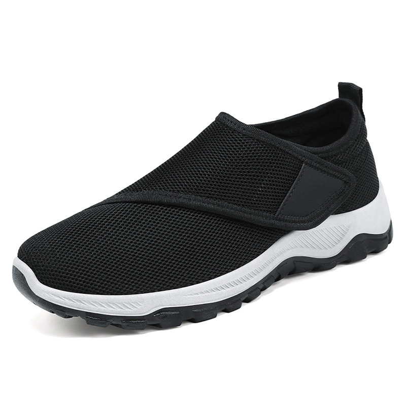 Jinshiyuan - Women's shoes with versatile Velcro, shoes for middle-aged and elderly mothers, couple styles, thick-soled sports shoes on delivery Item Picture